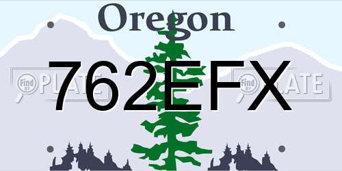 762EFX Oregon License Plate