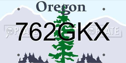762GKX Oregon License Plate