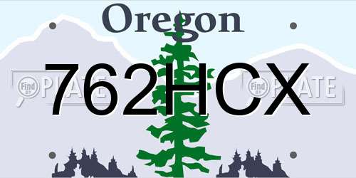 762HCX Oregon License Plate