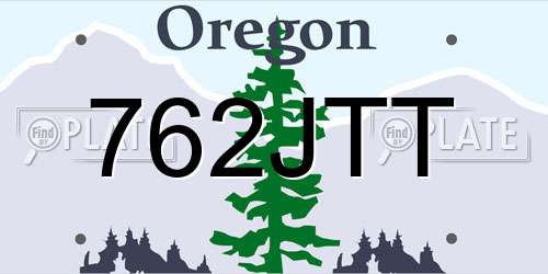 762JTT Oregon License Plate