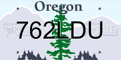 762LDU Oregon License Plate