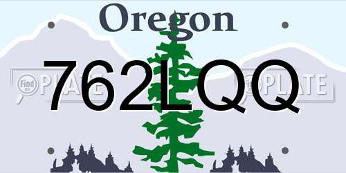 762LQQ Oregon License Plate