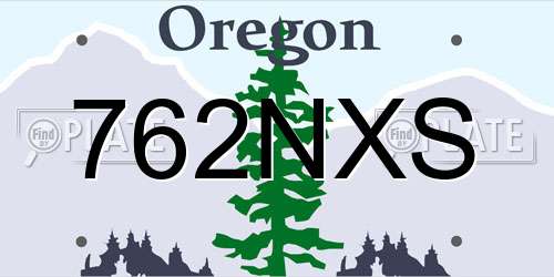 762NXS Oregon License Plate
