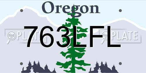 763LFL Oregon License Plate