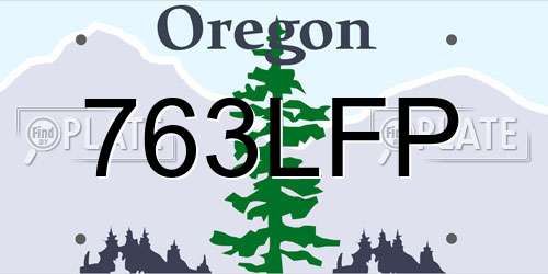 763LFP Oregon License Plate