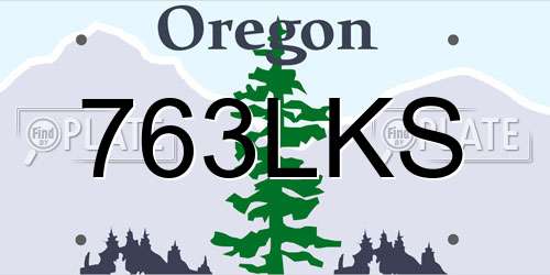 763LKS Oregon License Plate