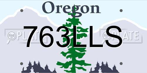 763LLS Oregon License Plate