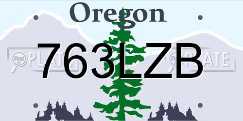 763LZB Oregon License Plate