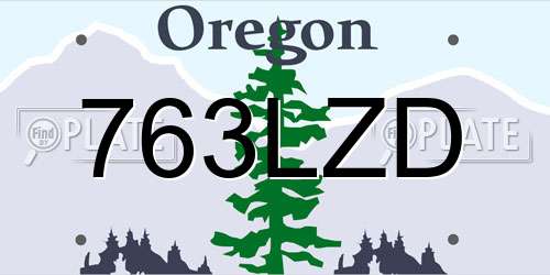 763LZD Oregon License Plate