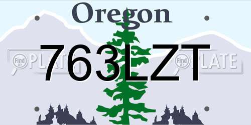 763LZT Oregon License Plate