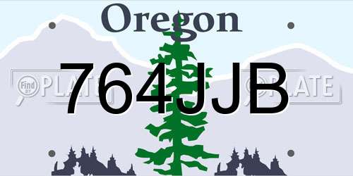 764JJB Oregon License Plate