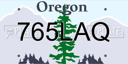 765LAQ Oregon License Plate