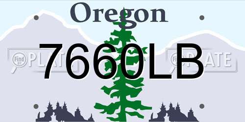7660LB Oregon License Plate