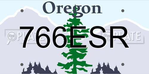 766ESR Oregon License Plate