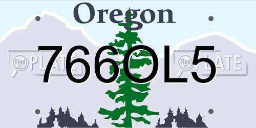 766OL5 Oregon License Plate