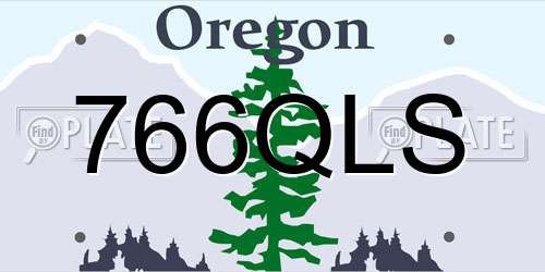 766QLS Oregon License Plate