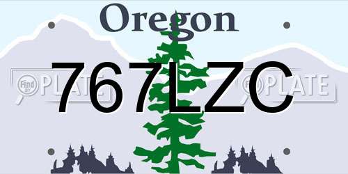 767LZC Oregon License Plate