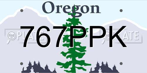 767PPK Oregon License Plate