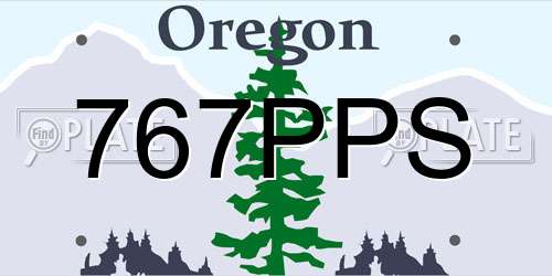 767PPS Oregon License Plate