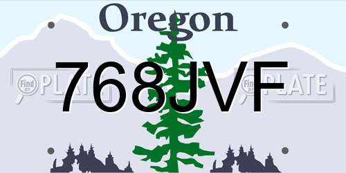 768JVF Oregon License Plate