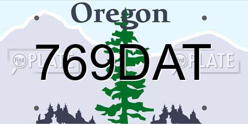 769DAT Oregon License Plate