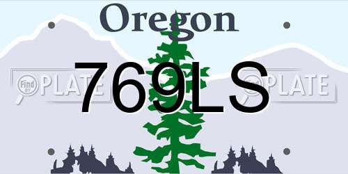 769LS Oregon License Plate
