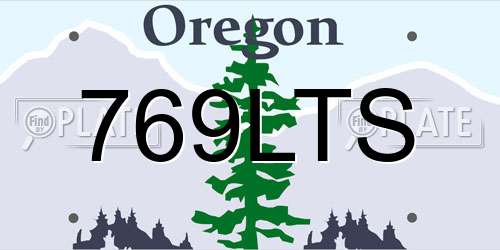 769LTS Oregon License Plate