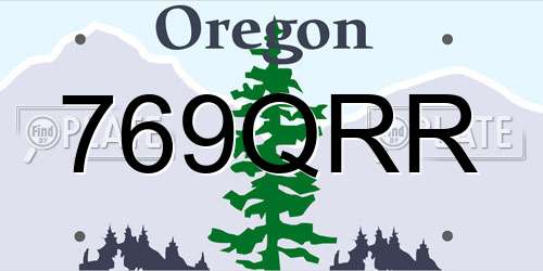 769QRR Oregon License Plate