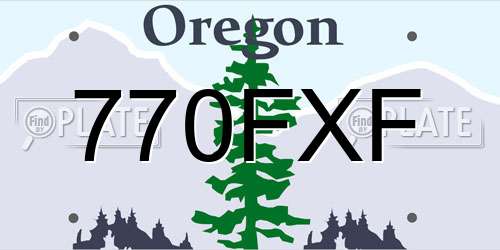 770FXF Oregon License Plate