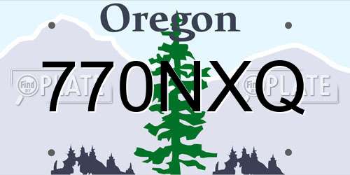 770NXQ Oregon License Plate