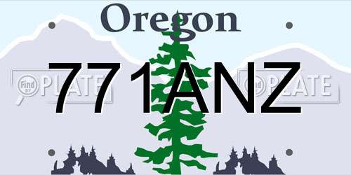 771ANZ Oregon License Plate
