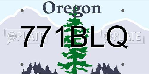 771BLQ Oregon License Plate
