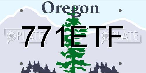 771ETF Oregon License Plate