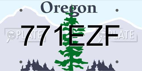 771EZF Oregon License Plate