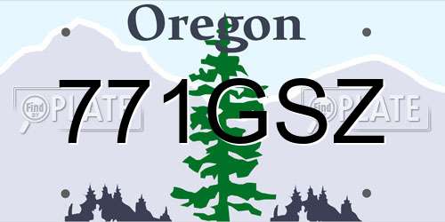 771GSZ Oregon License Plate