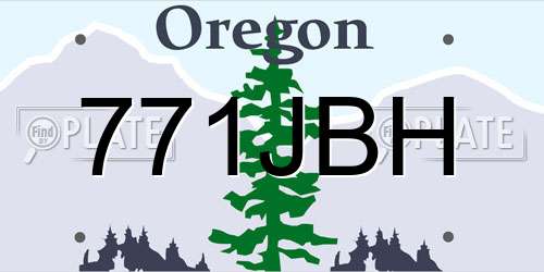 771JBH Oregon License Plate