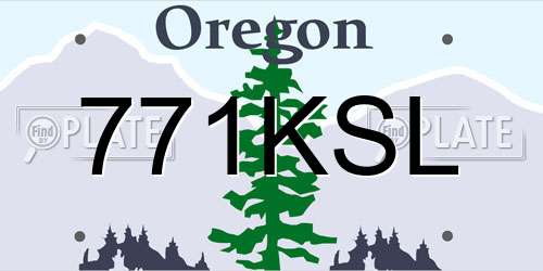 771KSL Oregon License Plate