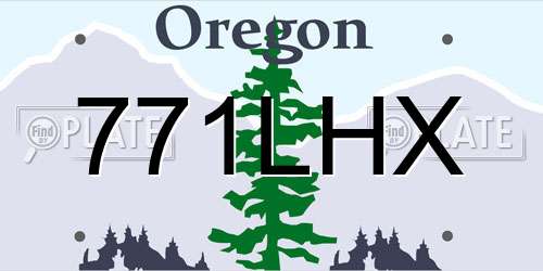 771LHX Oregon License Plate