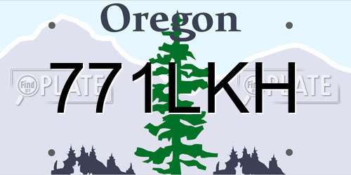771LKH Oregon License Plate