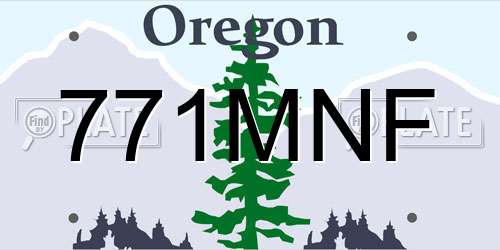 771MNF Oregon License Plate