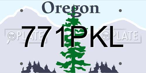 771PKL Oregon License Plate