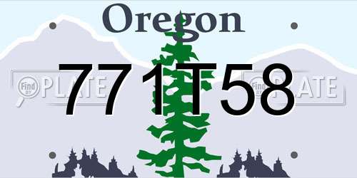 771T58 Oregon License Plate
