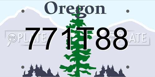 771T88 Oregon License Plate