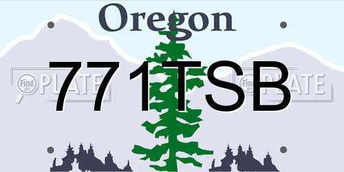 771TSB Oregon License Plate