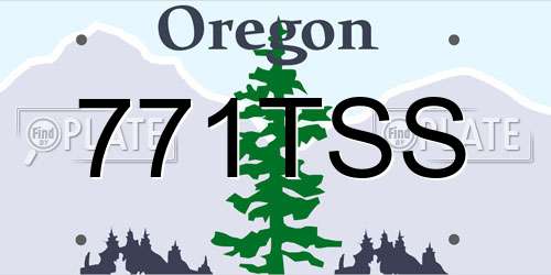 771TSS Oregon License Plate
