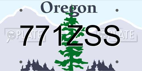 771ZSS Oregon License Plate