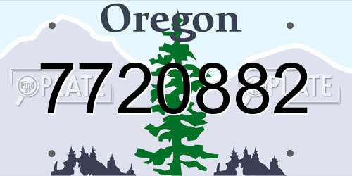 7720882 Oregon License Plate