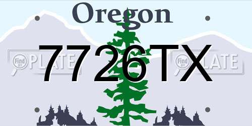 7726TX Oregon License Plate
