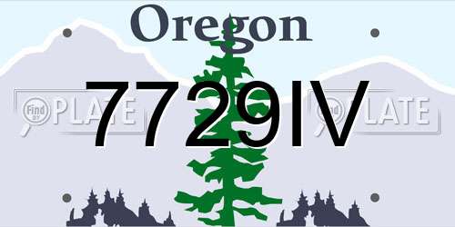 7729IV Oregon License Plate