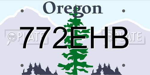 772EHB Oregon License Plate